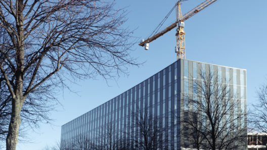 Byggandet av Geelys nya inovationscenter på Lindholmen.
