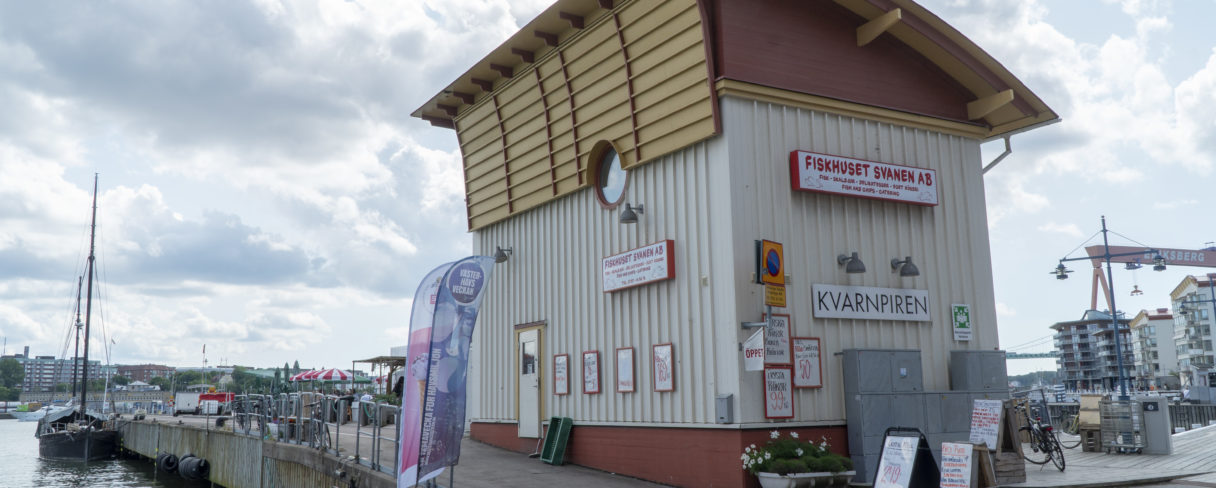 Pumphuset på Kvarnpiren i Eriksberg.