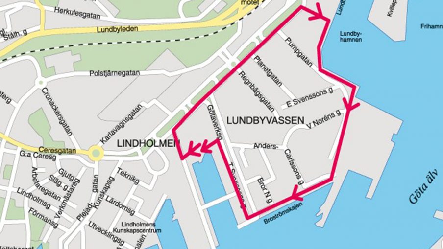 Karta över Lindholmen