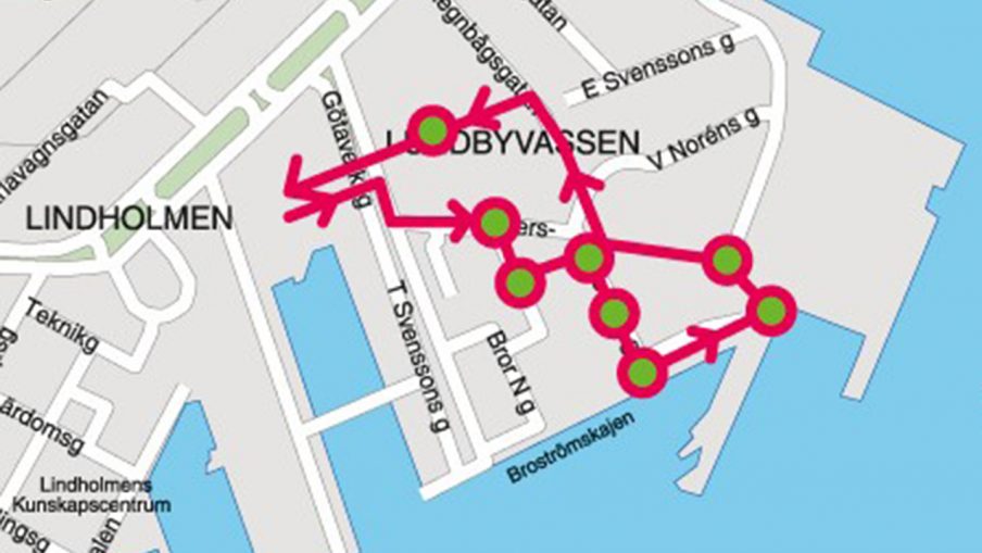 Karta över Lindholmen