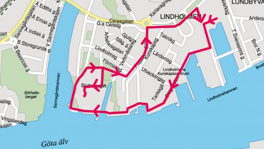 karta över Lindholmen